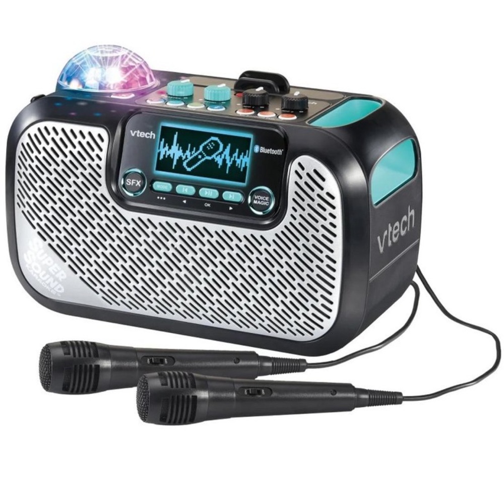 VTech Super Sound Portable Karaoke Machine w/ 2 Microphones